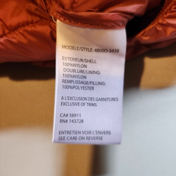 TRIBAL Hooded Puffer Jacket SizeG/L - Salmon Color - Picture 6 of 7